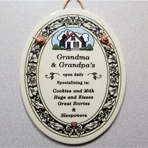 Trinity Pottery Wall Plaque Grandma and Grandpa's